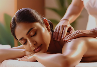 imagem de massagem relaxante